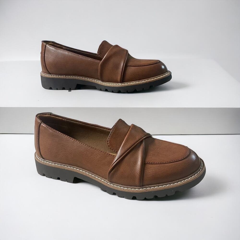 Eurosoft Women's Lia Leather Loafer Brown 7 1/2 M